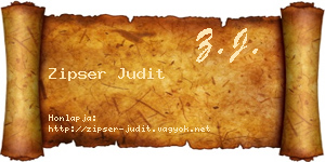 Zipser Judit névjegykártya